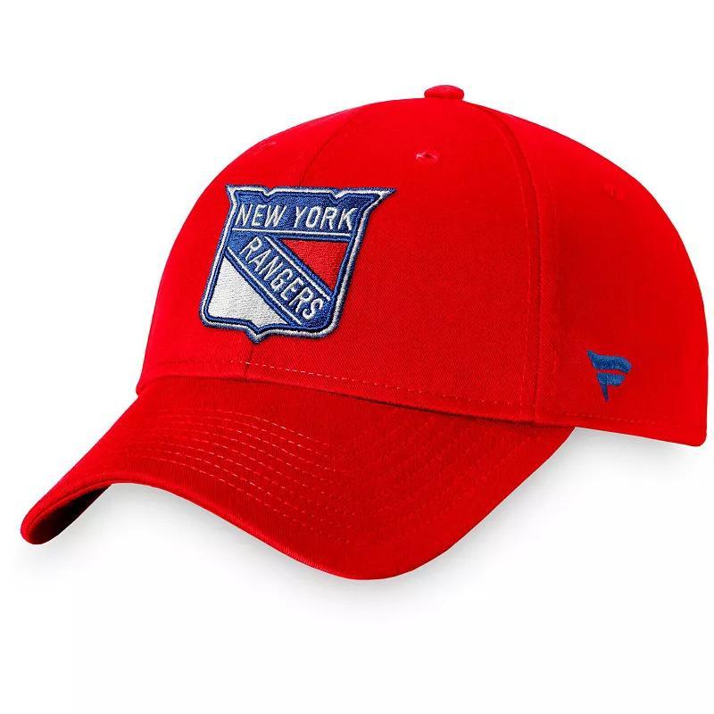 Mens Fanatics Branded Red New York Rangers Core Adjustable Hat Product Image