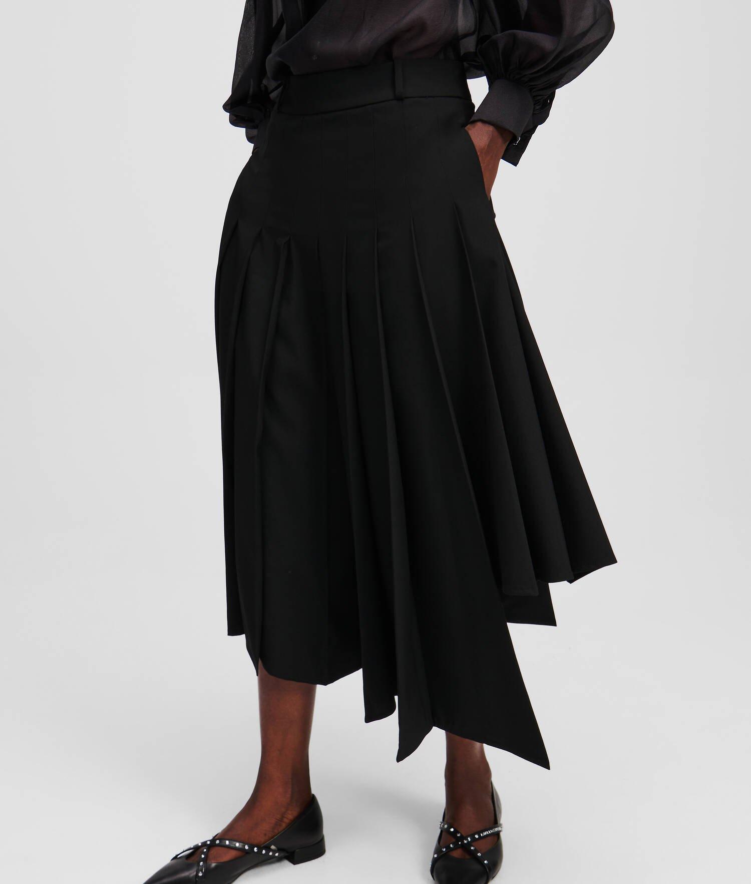 ASYMMETRIC PLEATED SKIRT Product Image