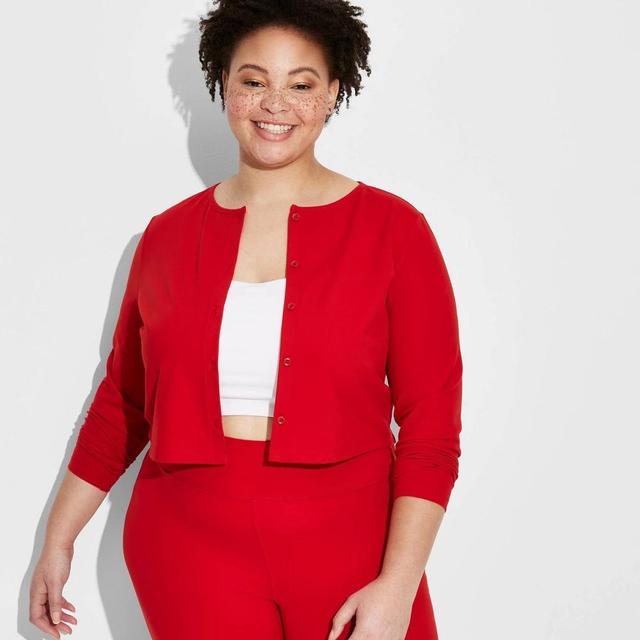 Womens Game Day Cardigan - Wild Fable Red 4X Product Image