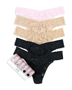 Hanky Panky Womens Signature Lace Original Thong 3 Pack - Pink Lady Product Image