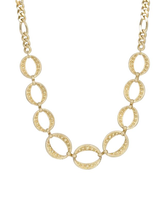 1928 Circle Link Necklace, Womens, Yellow Product Image