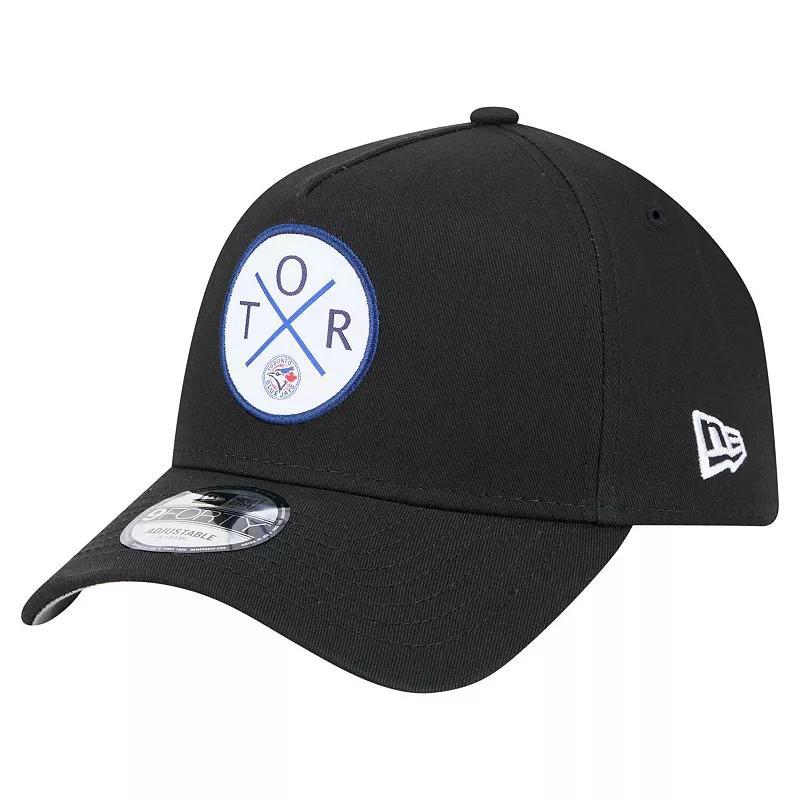 Mens New Era Black Toronto Blue Jays 9FORTY A-Frame Adjustable Hat Product Image