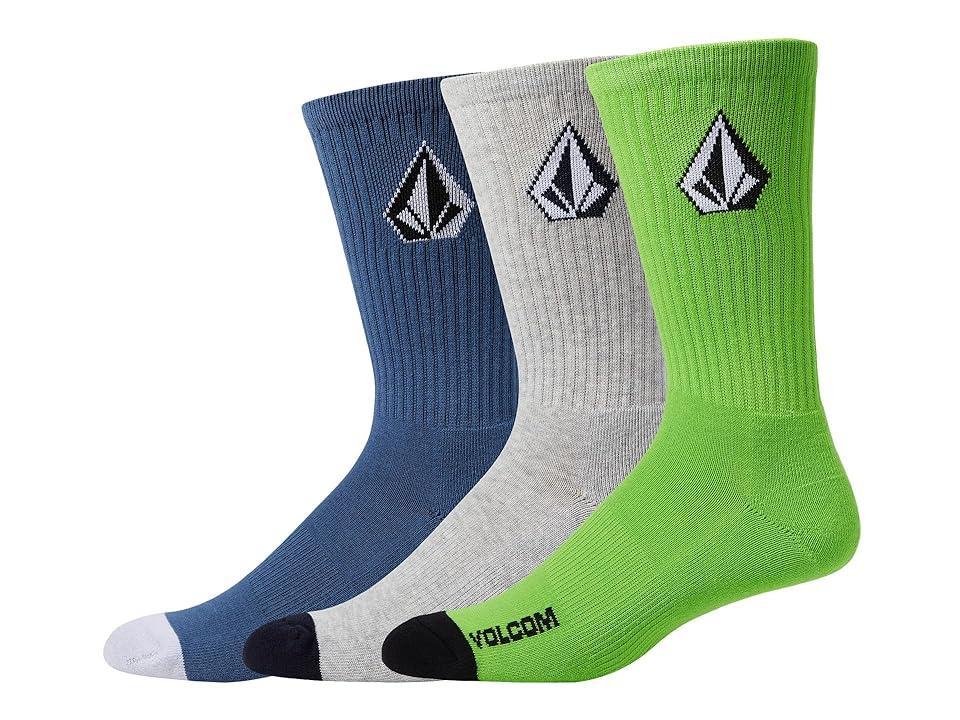 Volcom Full Stone Socks 3-Pack (Stone ) Men's Crew Cut Socks Shoes Product Image