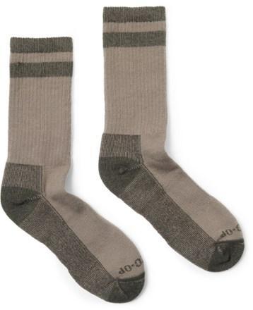 Merino Wool Lightweight Stripe Hiking Crew Socks Product Image