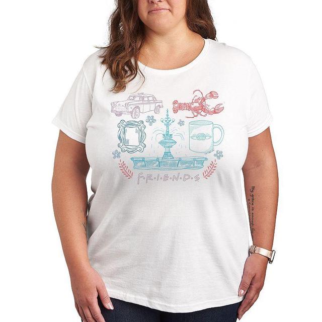 Plus Size Friends Icon Grid Graphic Tee, Womens Product Image