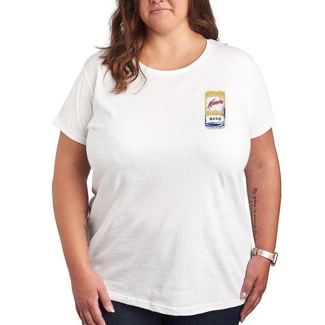 Plus Hamms Logo Graphic Tee, Womens White Product Image