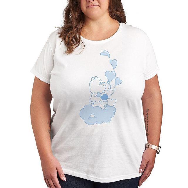 Plus Care Bears Grumpy Bear Bubbles Graphic Tee, Womens White Product Image