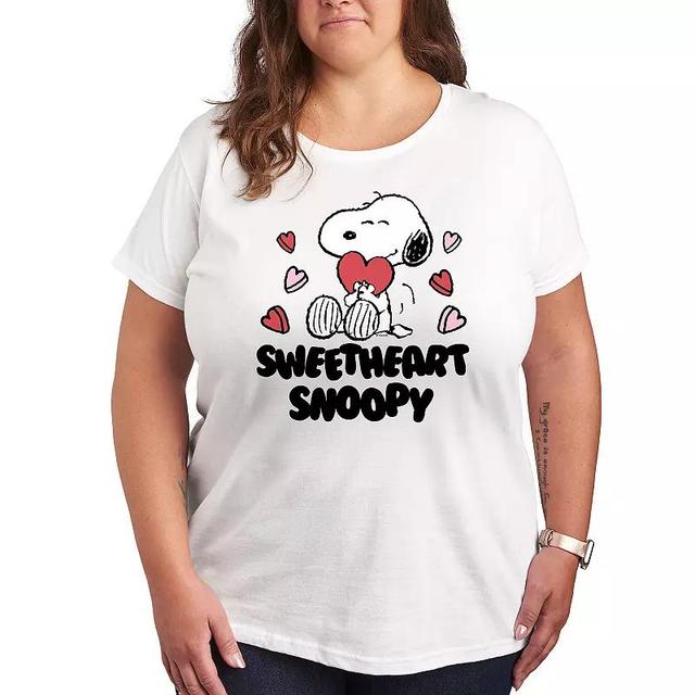 Plus Peanuts Sweetheart Snoopy Graphic Tee, Womens Product Image