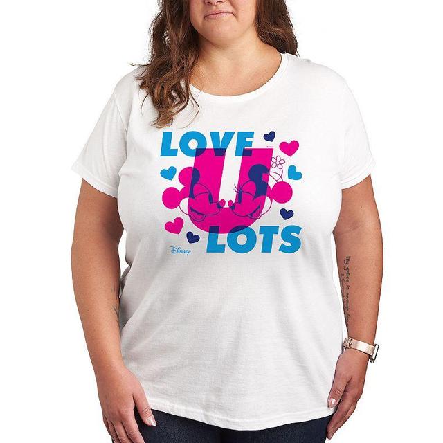 Plus Size Disney Love U Lots Graphic Tee, Womens White Product Image