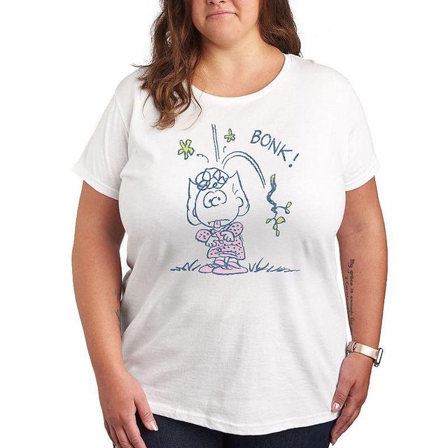 Plus Peanuts Sally Bonk Graphic Tee, Womens Product Image