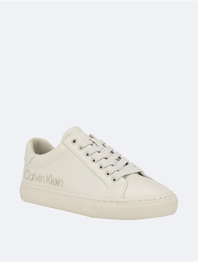 Calvin Klein Womens Camzy Sneaker - Neutral - 8 Product Image