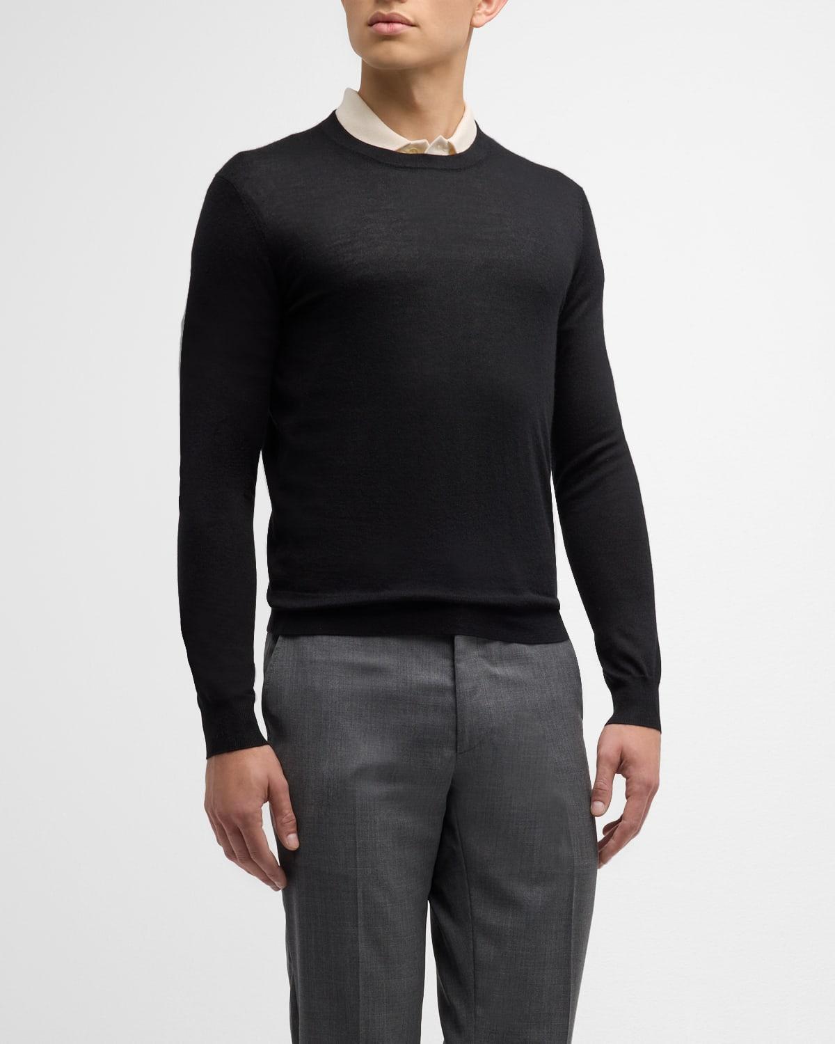 Mens Cashmere and Silk Crewneck Sweater Product Image