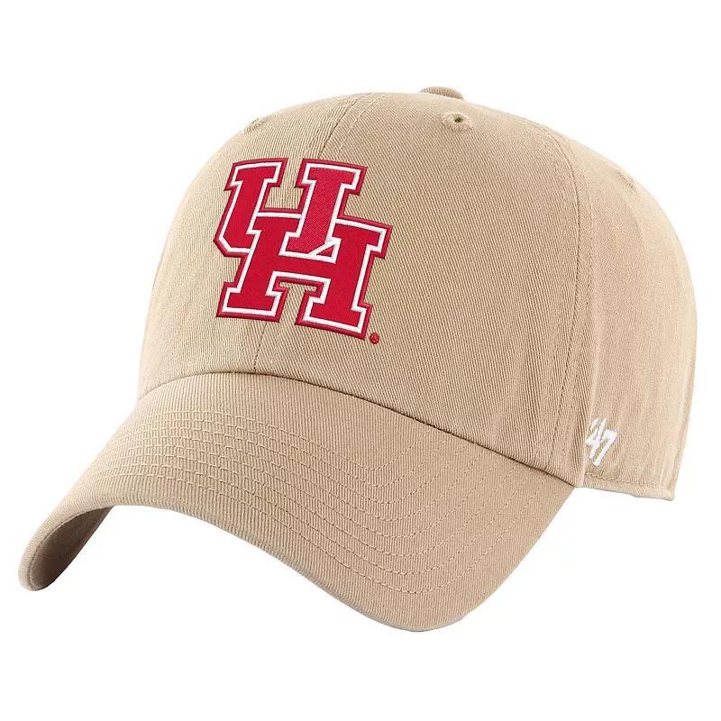 Mens 47 Khaki Houston Cougars Clean Up Adjustable Hat Product Image