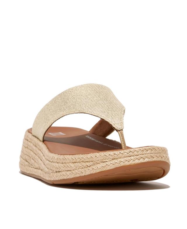 FitFlop Womens F-Mode Espadrille Glitz-Canvas Flatform Toe-Thongs Product Image