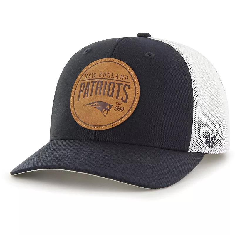 Mens 47 New England Patriots Leather Head Flex Hat Blue Product Image