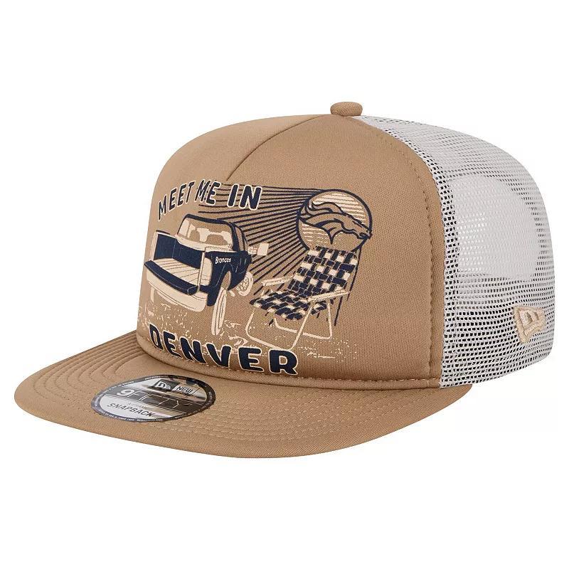 Mens New Era Tan Denver Broncos Meet Me 9FIFTY Snapback Hat Product Image