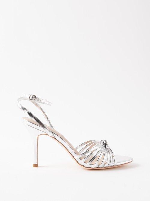 Womens Ada 90MM Knotted Metallic Leather Sandals Product Image