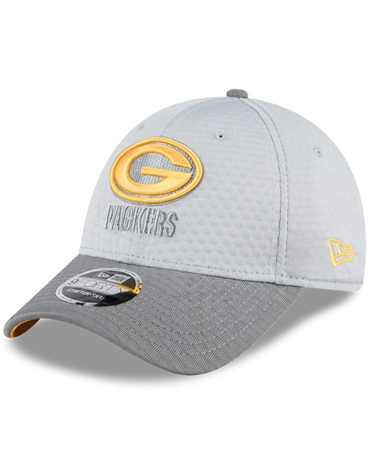 New Era Mens Gray Green Bay Packers 2024 Nfl Training Camp 9FORTY Adjustable Hat Product Image