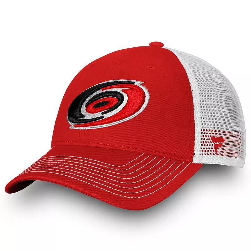 Mens Fanatics Branded Carolina Hurricanes Core Primary Logo Trucker Snapback Hat Product Image