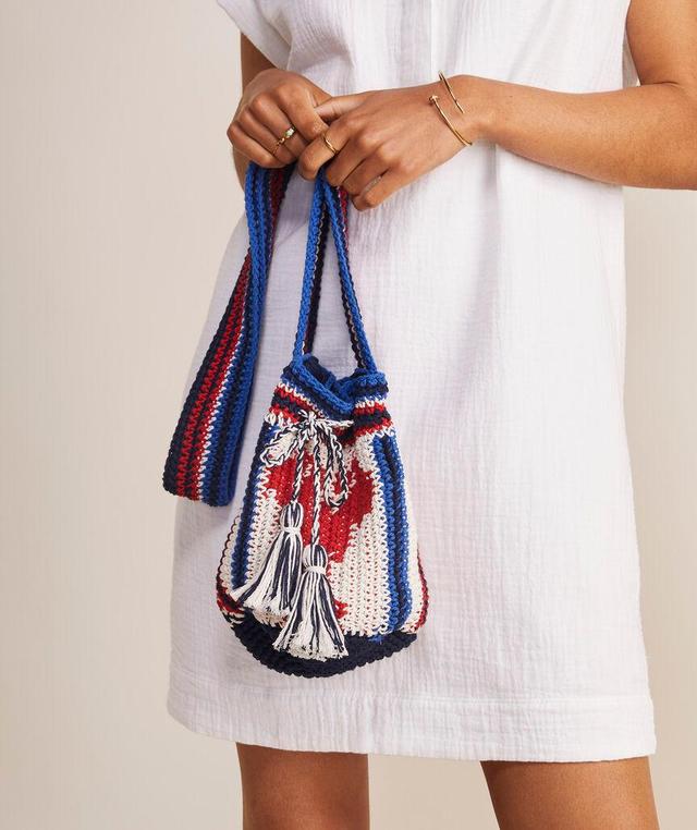 Crochet Crossbody Bucket Bag Product Image