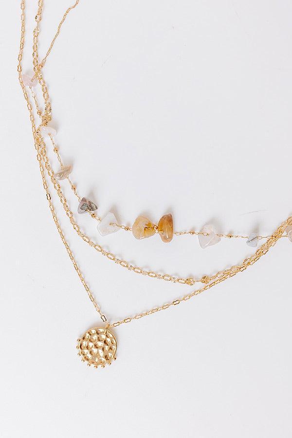 Boho Brunch Layered Necklace in Natural Product Image