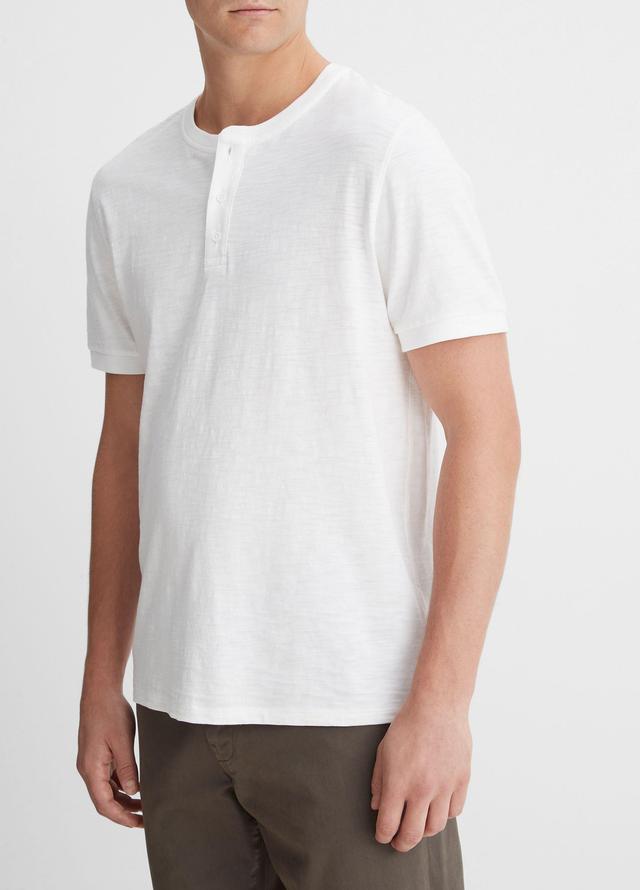 Slub Cotton Short Sleeve Henley Product Image