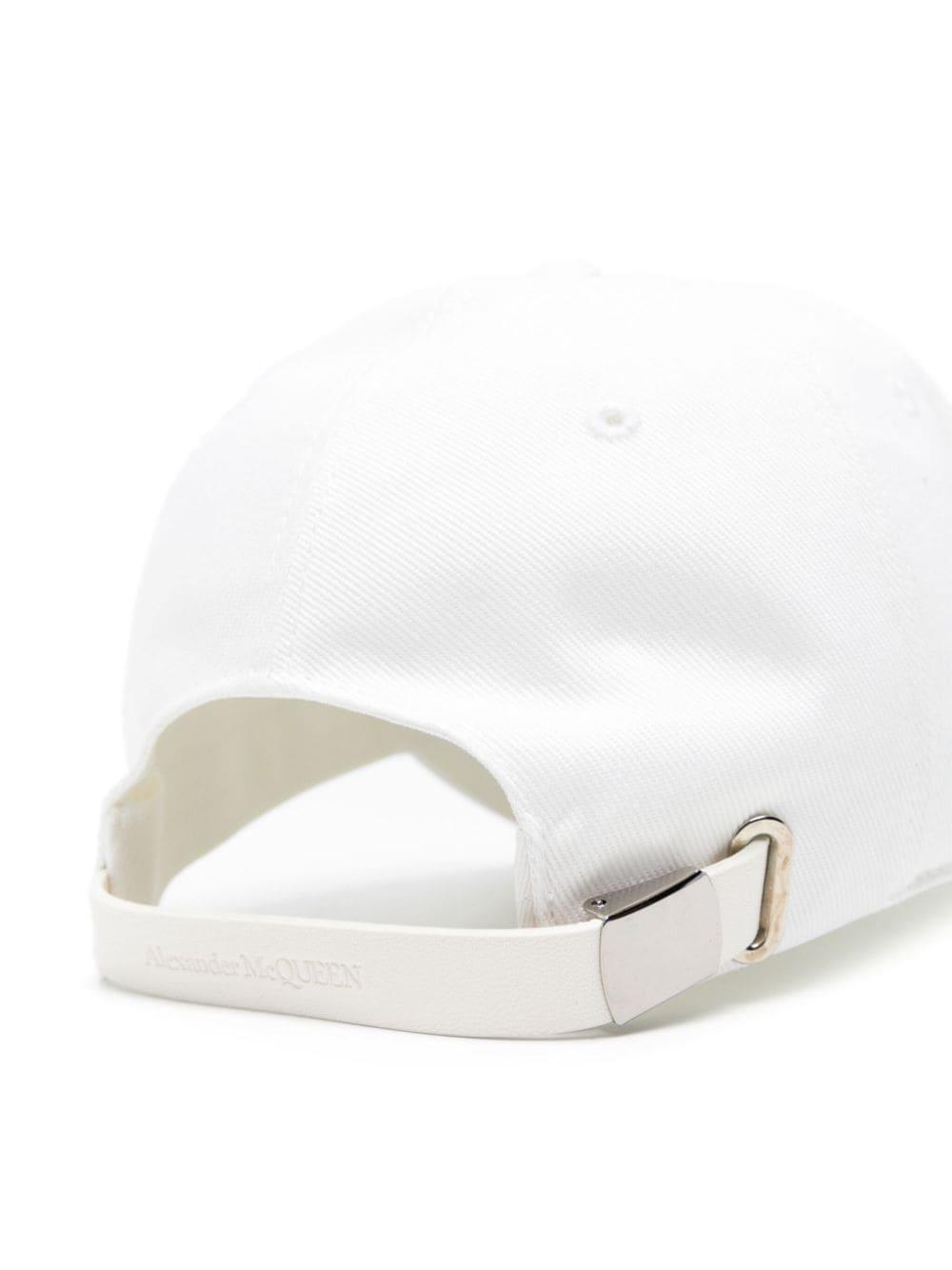 Logo-embroidered Cotton Cap In Weiss Product Image