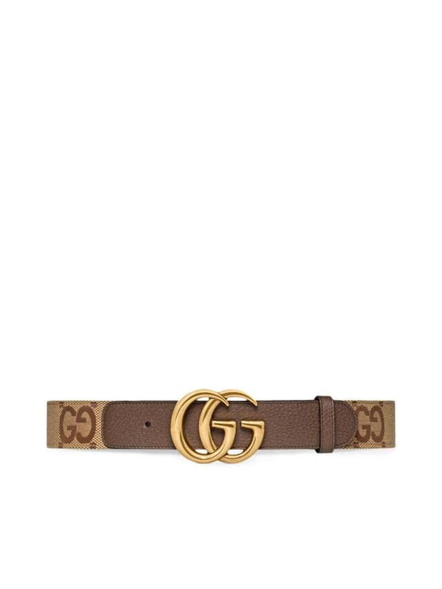 Wide Gg Marmont Jumbo Belt 4cm In Brown Product Image