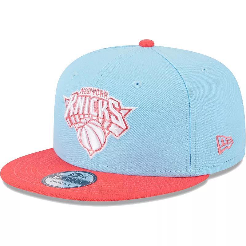 Mens New Era Powder Blue/Red New York Knicks 2-Tone Color Pack 9FIFTY Snapback Hat Product Image