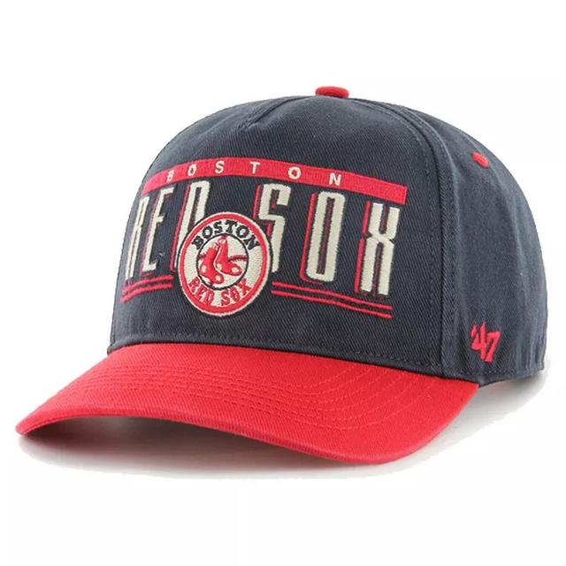 Mens 47 Boston Red Sox Double Headed Baseline Hitch Adjustable Hat, Blue Product Image