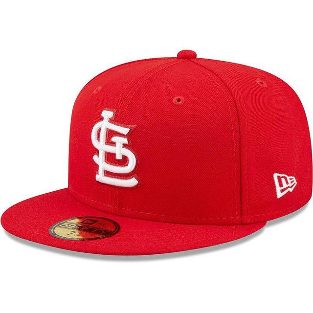 Mens New Era St. Louis Cardinals White Logo 59FIFTY Fitted Hat Product Image