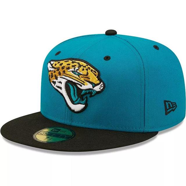 Mens New Era Teal/Black Jacksonville Jaguars Flipside 59FIFTY Fitted Hat Product Image