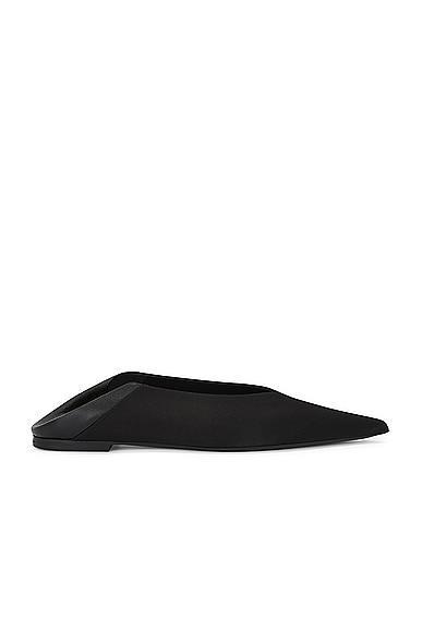 Saint Laurent Carolyn Flat Slipper in Black Product Image