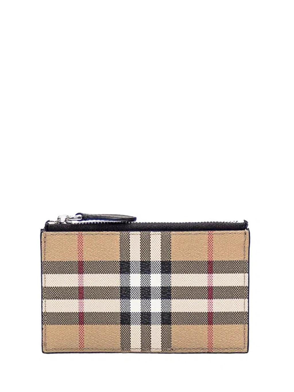 BURBERRY Card Holder Check In Beige Product Image