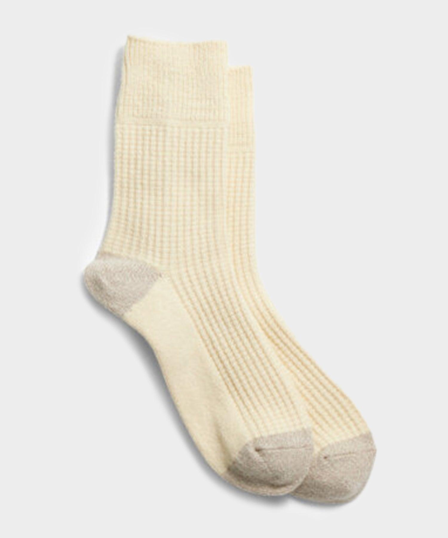 RoToTo Special Trio Socks in Off White / Grey Product Image