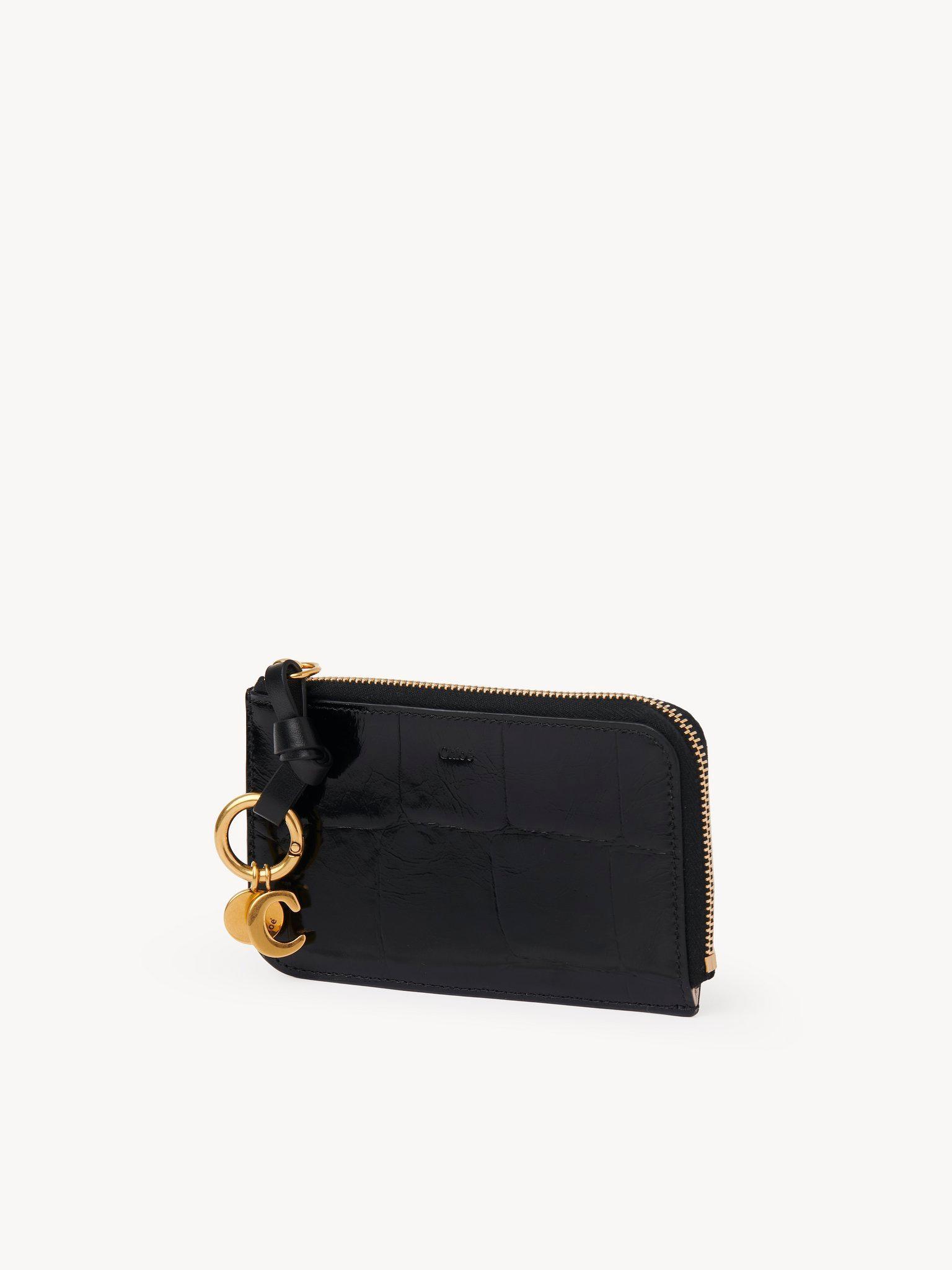 Alphabet wallet in croco-effect leather Product Image