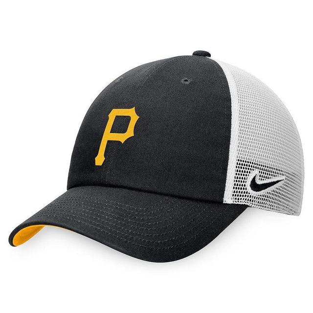 Mens Nike /White Pittsburgh Pirates Heritage86 Adjustable Trucker Hat Product Image