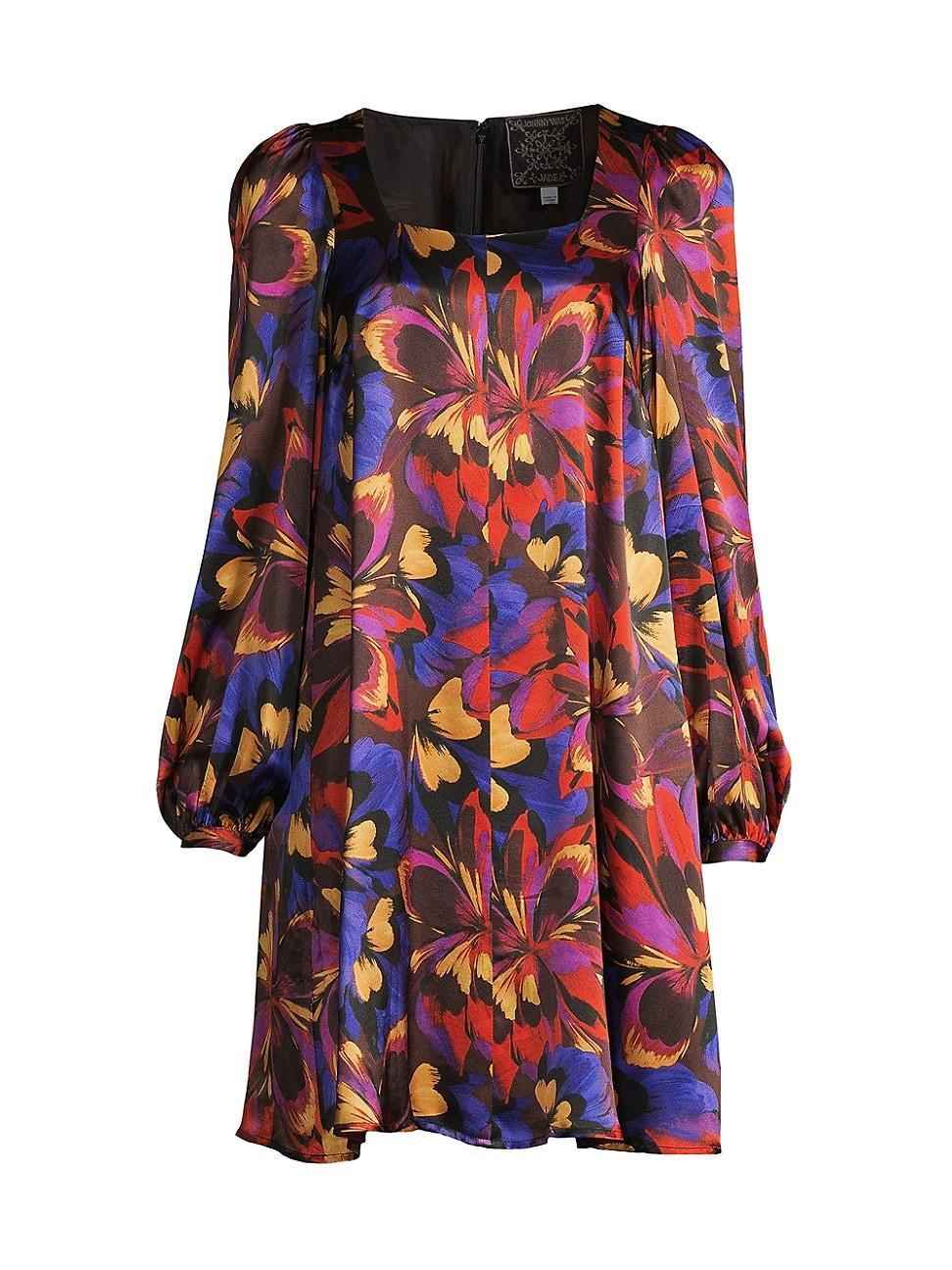 Womens Eclipse Floral Silk Minidress Product Image