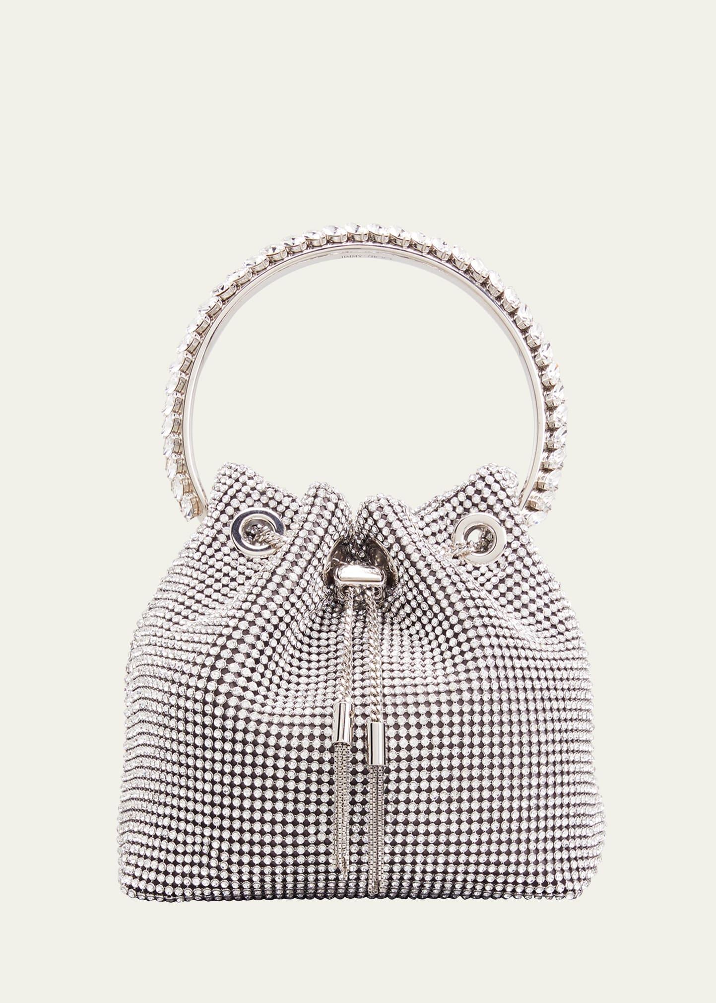 Womens Bon Bon Crystal Mesh Bucket Bag Product Image