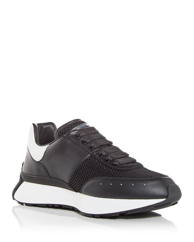 Mens Leather Low-Top Sneakers Product Image