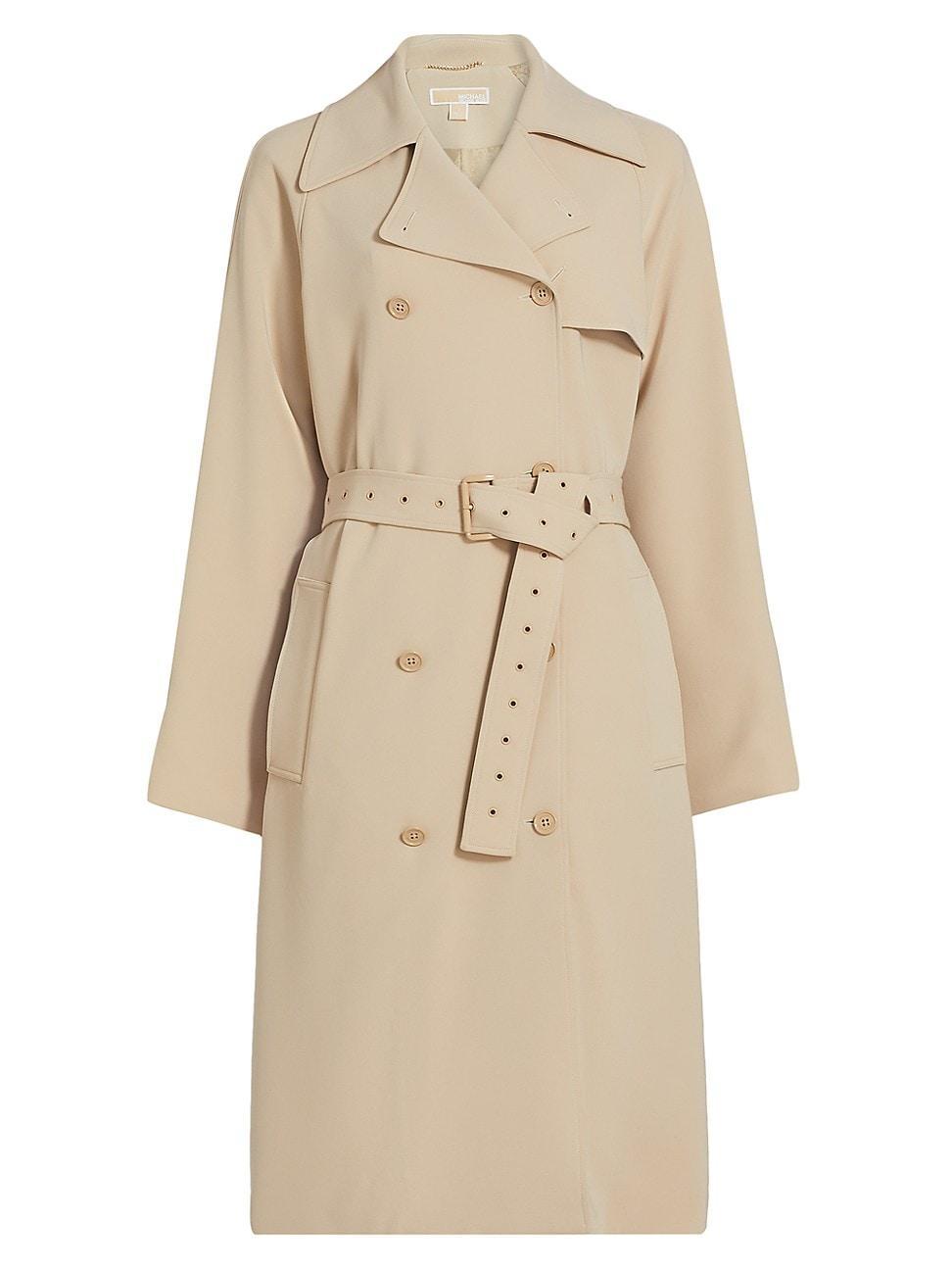 Womens Double-Breasted Belted Trench Coat Product Image