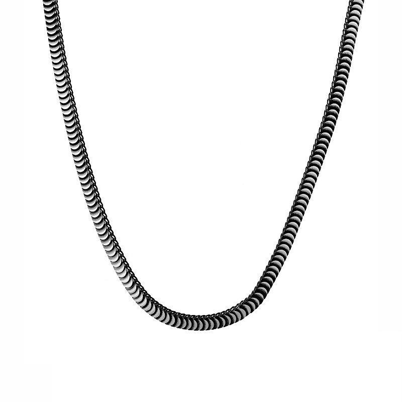 Mens LYNX Stainless Steel Snake Chain Necklace Product Image