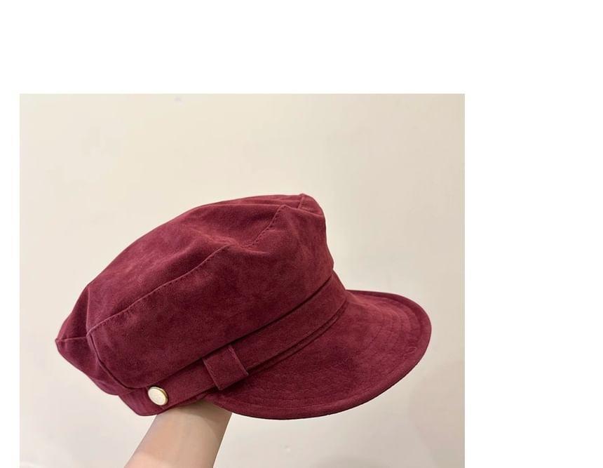 Plain Faux Suede Military Cap Product Image