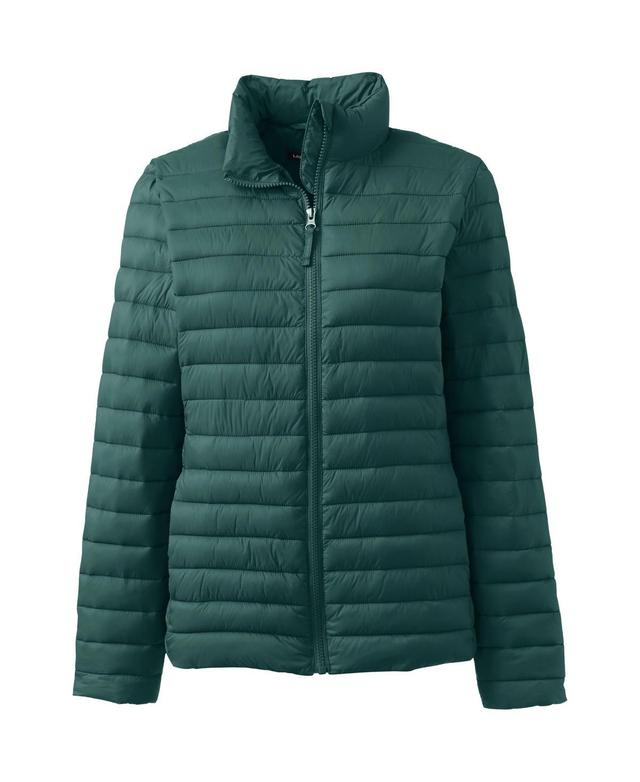 Womens Lands End School Uniform ThermoPlume Jacket Green Product Image