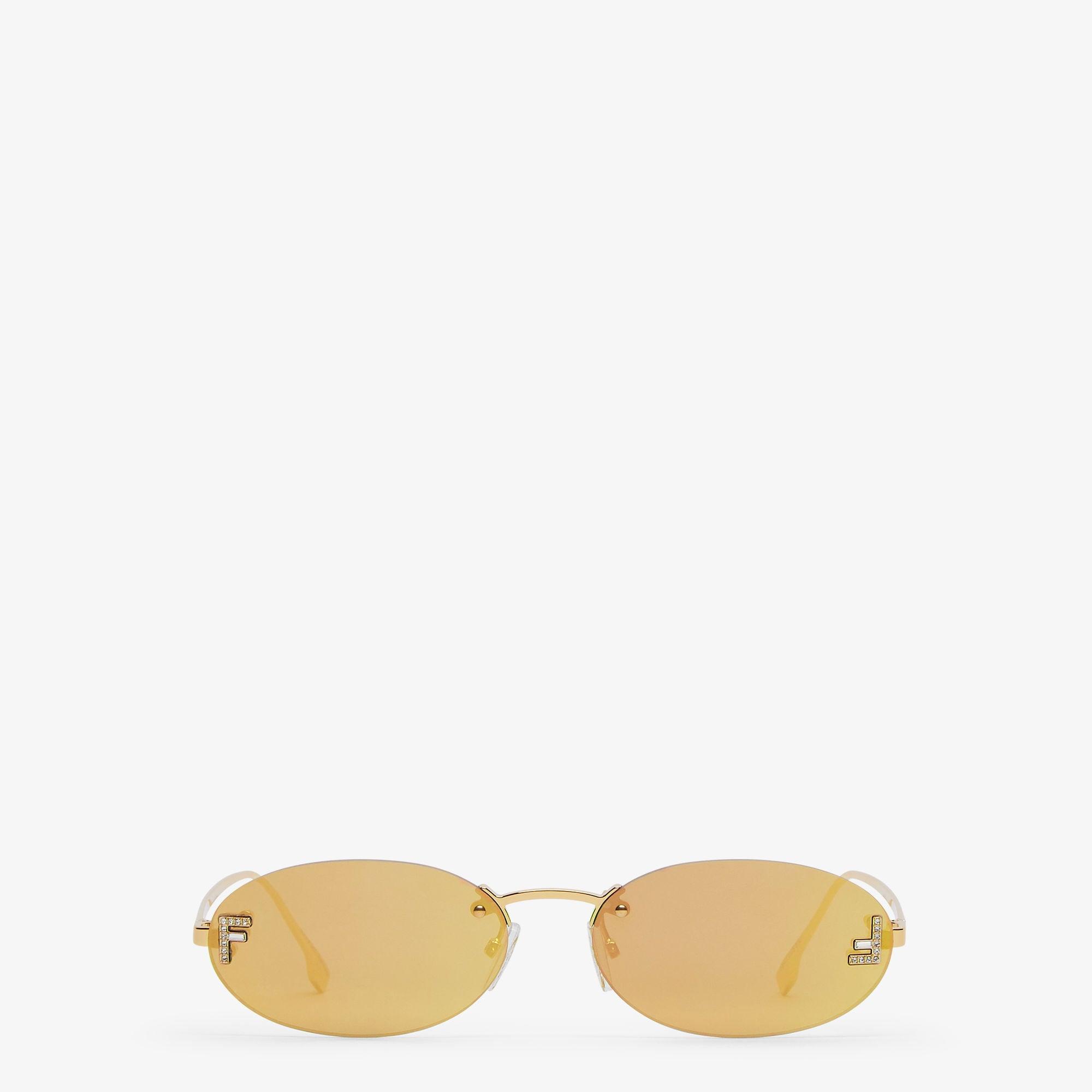 Fendi First CrystalGold-colored sunglasses Product Image