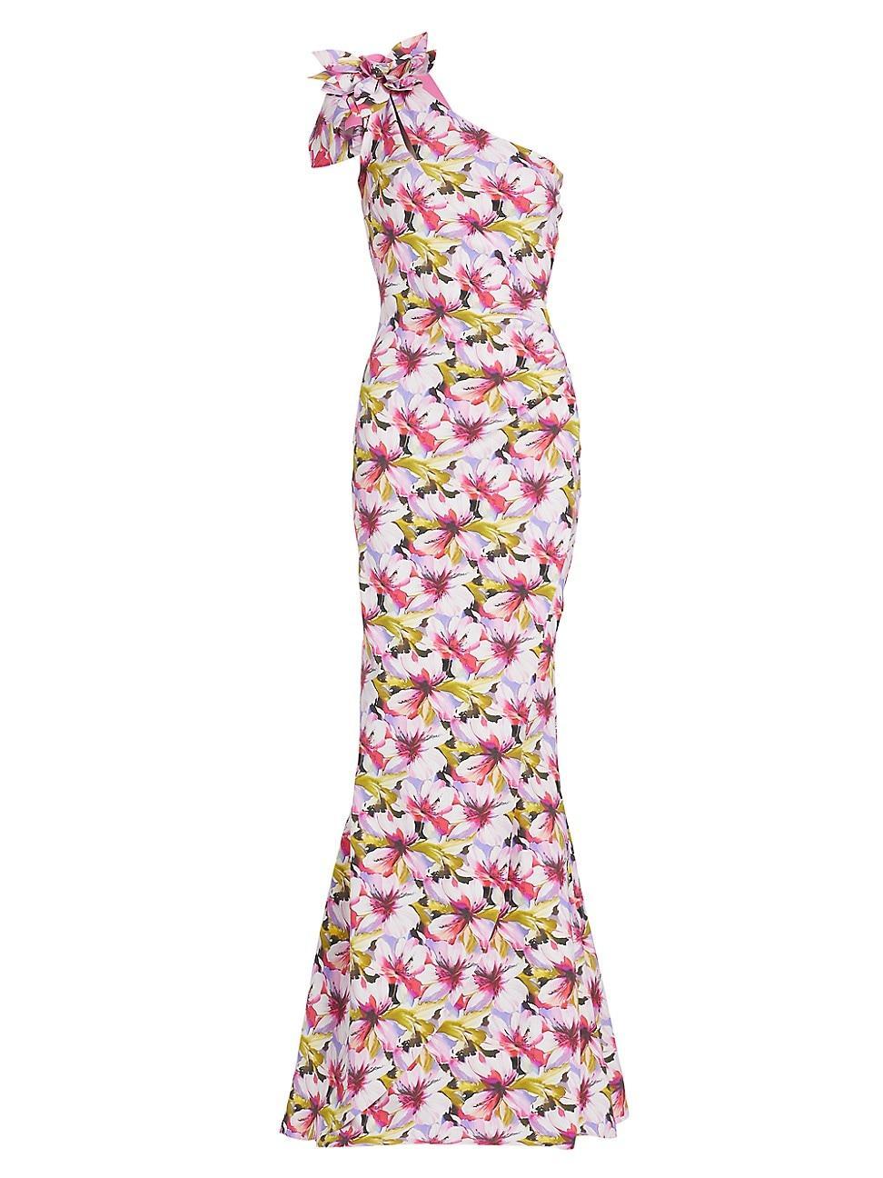 Womens Gosia Floral One-Shoulder Gown Product Image