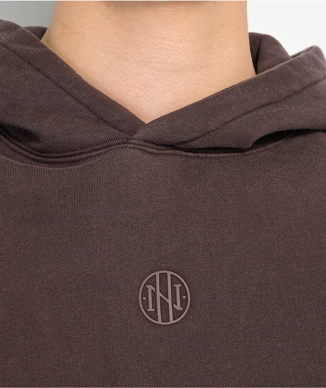 Ninth Hall Fundamentals Brown Wash Boxy Hoodie Product Image