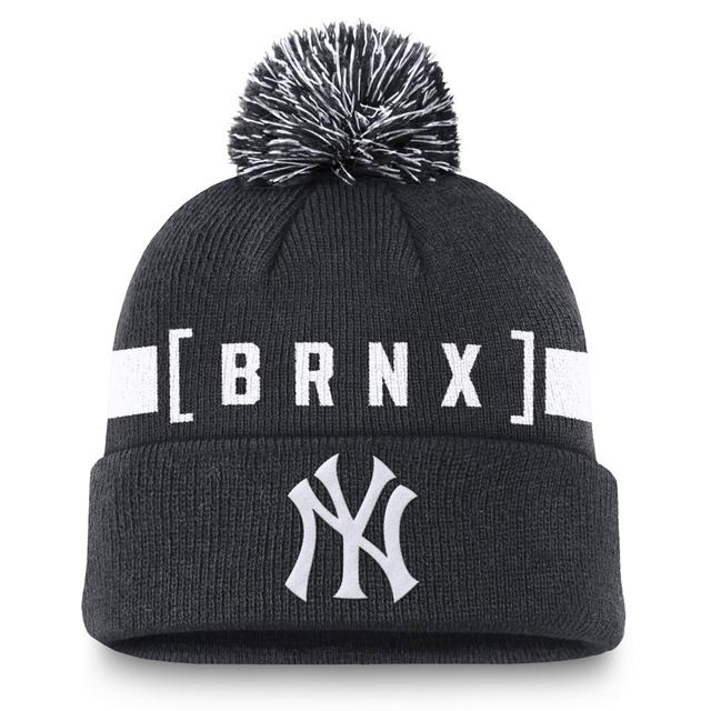 Mens Nike New York Yankees Hometown Peak Cuffed Knit Hat with Pom, Blue Product Image