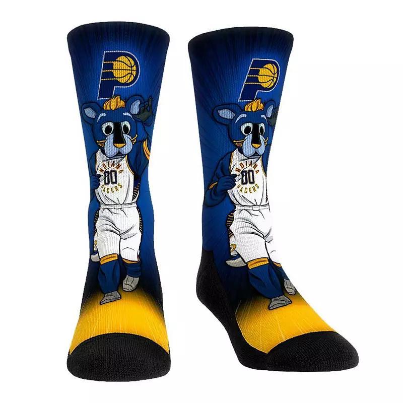 Rock Em Socks Indiana Pacers Mascot Pump Up Crew Socks, Mens Product Image