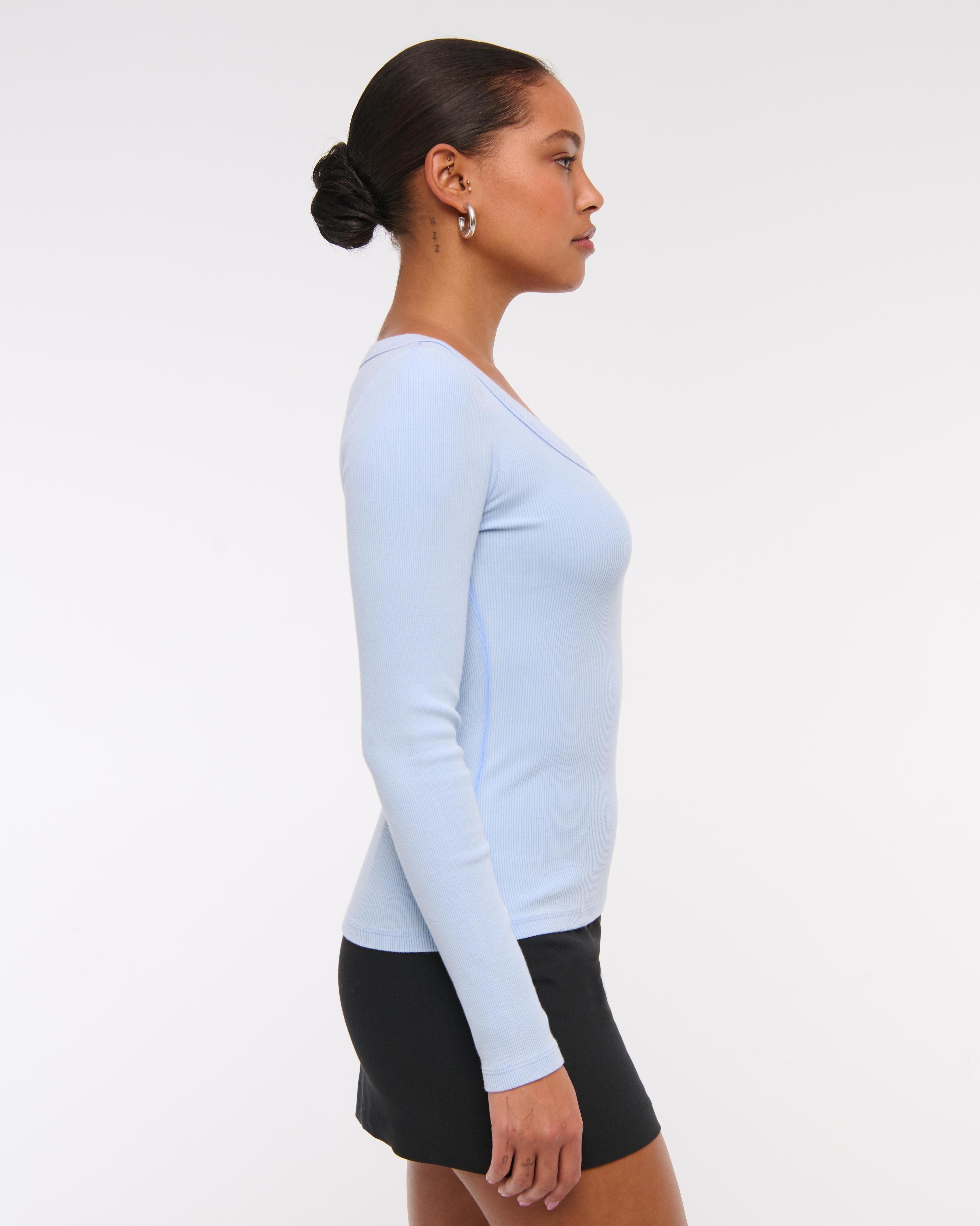 Long-Sleeve Balletic Scoopneck Top Product Image